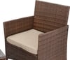 Carry Bird Wicker Patio Furniture Outdoor Balcony Chairs In Brown And Beige Colour