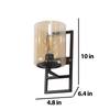 Eliante Modern Wall Lights Mild Steel & Glass Material Brown & Champaign Finish
