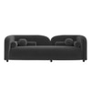 Homro Velvet 3 Seater Sofa in Dark Grey Colour
