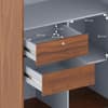 Avalon Engineered Wood 2 Sliding Door Wardrobe in Wheat Brown Walnut Finish