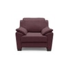Farina 1 Seater Half Leather Sofa in Wine Colour