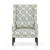 Morgen Lounge Chair in Aqua Fleur Damask Colour