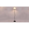 Xena Off White Fabric Floor Lamp with Black Iron Base
