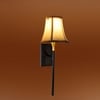 Devansh Metal Electric Wall Light in Black Colour with Off-white Shade Count of 1 Light