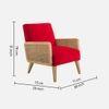 Evant Ratan Accent Chair in Red Colour