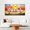 The Castle Decor 7 Running Horses Vastu Wall Art Framed Painting 27x48 Inch (Style 4)