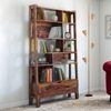 Alberto Solid Wood Bookshelf in Teak Finish