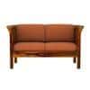 Haveli 3+2 Seater Wooden Sofa (Orange Colour, Honey Finish)