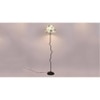 India Multicolour Fabric Floor Lamp with Black Iron Base