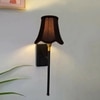 Devansh Metal Electric Wall Light in Black Colour with Black Shade Count of 1 Light