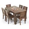 Arabia - Capra 6 Seater Dining Table Set Finish Mahogany
