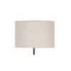 Minnie White Natural Fiber Floor Lamp with Black Iron Base