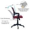 Ddeasirea Mid Back Ergonomic Chair in Maroon Colour