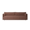 Cozychic Wood 3 Seater With Upholstery Non Storage Sofa In Red Colour