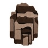 Handmade Wool Shaped Rug Modern Abstract Mocha Brown 5 x 7 Feet Carpet