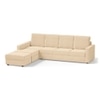 Apollo Sofa (Colour : Birch Beige, Cushion : Soft, Back Type : High Back, Seating Capacity : Left Aligned 3 Seater + Left Aligned Chaise + Ottoman)