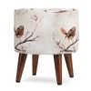 Levi Solid Wood  Ottomon in  Beige Colour