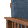 Raynor 3 Seater Wooden Sofa (Midnight Indigo Blue)