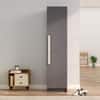 Hexa Red Wooden 1 Door Wardrobe with Huge Storage Space in Slate Grey Colour