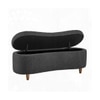 Leroj  Boucle 2 Seater Ottoman Bench with Storage  in Dark Grey Color