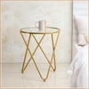 Contemporary Iron Side Table in Gold Colour