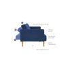 Versatile 3 Seater Sofa Cum Bed In Navy Blue Color
