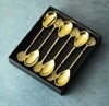 Golden Petal Elegant Dessert Spoon Set for Dining & Serving