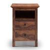 Snooze Solid Wood Bedside Table in Teak Finish