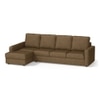 Apollo Compact Sofa (Colour : Dune, Cushion : Hard, Back Type : High Back, Seating Capacity : Left Aligned 3 Seater + Left Aligned Chaise)