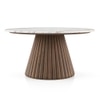 Sienne Round Soildwood and Toronto Coffee Table in Bronzed Oak Finish