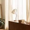 Kaze Handicrafted Table Lamp in Golden and White Colour
