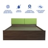 Nadi Engineered Wood Queen  Size Bed With Box Storage (Walnut Finish)