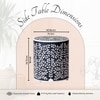 Elegant Bone Inlay Side Table
