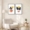 The Castle Decor Boho Abstract Botanical Wall Art Set of 2 Design 4 11x17 Inch