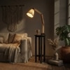 Centaur Beige Jute Floor Lamp with Beige Jute Base