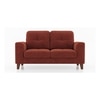 Verona Essential 2 Seater Fabric Sofa In Dark Coral Colour