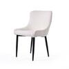 Loberona Fabric Dining Chair in White Colour