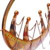 Desert Art Golden Metal Boat Wall Hanging