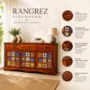 Rangrez Three Door Sheesham Wood Sideboard in Honey Oak Finish