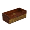 D'Dass Copper Wooden Shelf Style Temple For Pooja In Home and Office