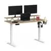 Wrick Plus Height Adjustable Study Table European Oak & White
