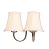 Devansh Dual Steel Metal  Wallmounted Lamp With Cotton Off-White Shade