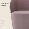Portia Fabric Accent Chair in Peach Floral Velvet Colour