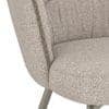 Calix Swivel Metal Dining Chair Set of 2 in Beige Fabric