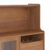 Klint Solid Wood Bar Cabinet (Amber Walnut Finish)
