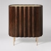 Kiln Solid Wood Cabinet in Gold Finish