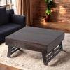 Bradford Sheesham Wood Coffee Table With Foldable Legs In Mahogany Finish