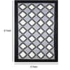 Imperial Knots Black and White Kilim Hand Woven Dhurrie 4x6 Feet