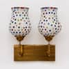 Devansh Metal Electric Wall Light in Antique Gold Colour with Multi Shade Count of 1 Light