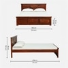 Zvya Solid Wood Queen  Size Bed Without Storage (Honey Finish)